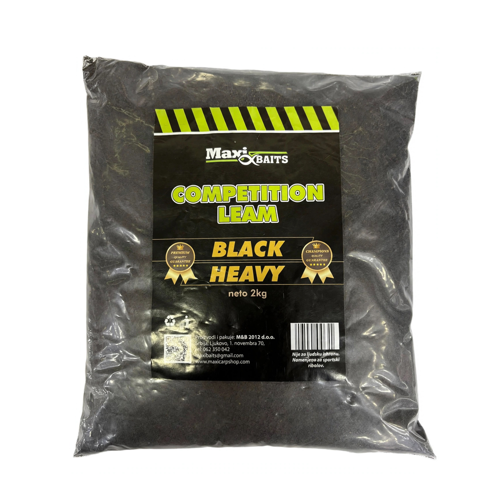 MAXI BAITS COMPETITION BLACK HEAVY LEAM 2KG / CRNA TEŠKA ZEMLJA